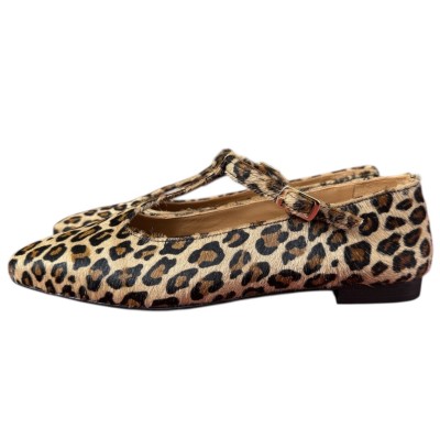 ballerina Maria in pelle animalier maculata