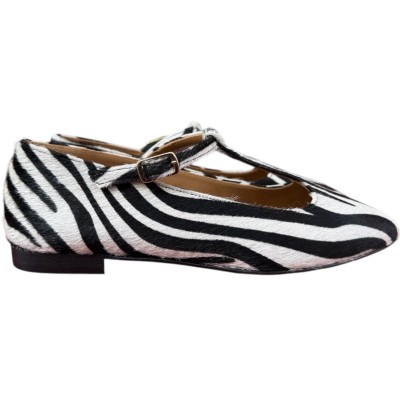 ballerina Maria in pelle animalier zebrata