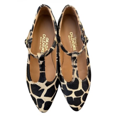 ballerina Maria in pelle animalier giraffa