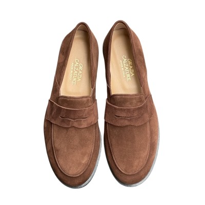 mocassino Holly in camoscio cioccolato