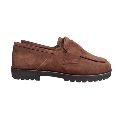 mocassino Holly in camoscio cioccolato