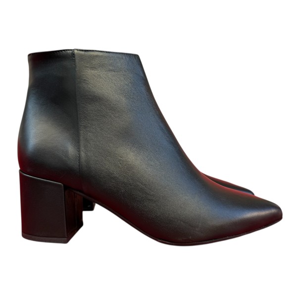 stivaletto Teddy in pelle nero