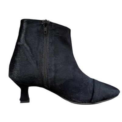 stivaletto Giuly in pelle  animalier  nero