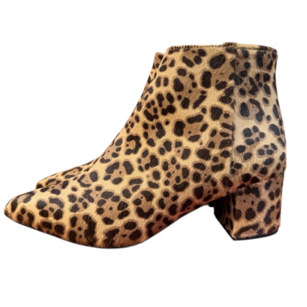 stivaletto Teddy in pelle animalier