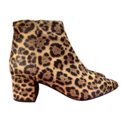 stivaletto Teddy in pelle animalier