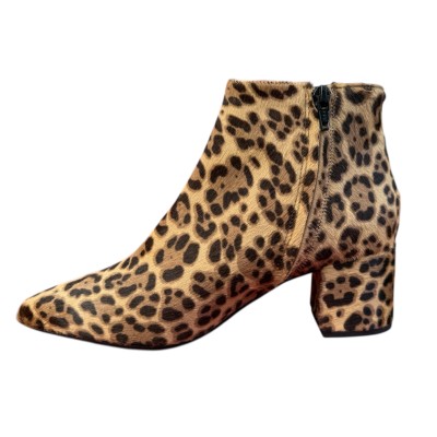 stivaletto Teddy in pelle animalier