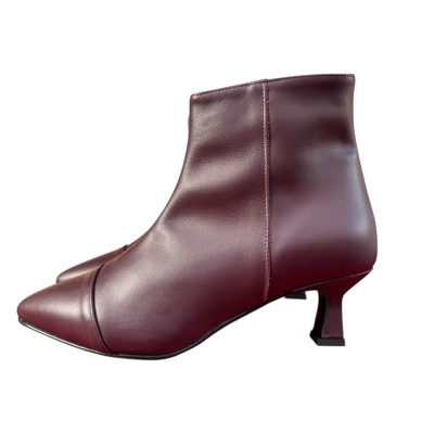 stivaletto Giuly in pelle Borgogna
