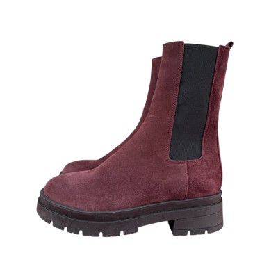 stivale Melissa in camoscio borgogna