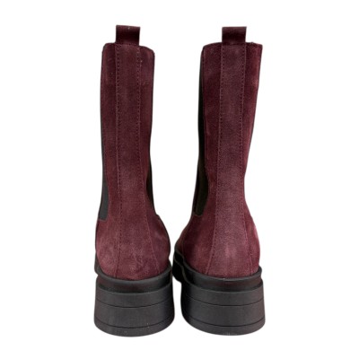 stivale Melissa in camoscio borgogna