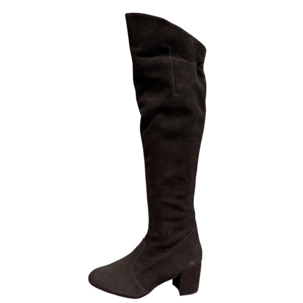 stivale Olivia in camoscio marrone