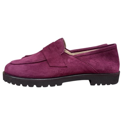 mocassino Holly in camoscio  borgogna