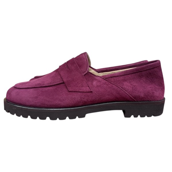 mocassino Holly in camoscio  borgogna