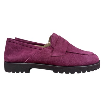 mocassino Holly in camoscio  borgogna