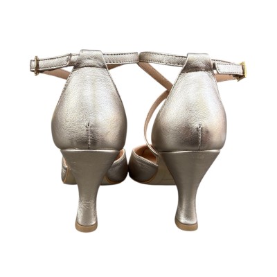 decollete Gioia in pelle platino