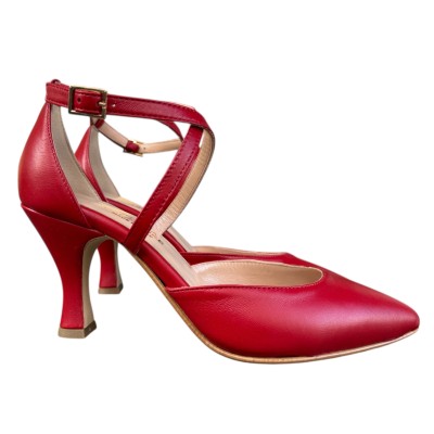 Decollete Gioia in pelle rosso