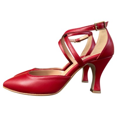 Decollete Gioia in pelle rosso