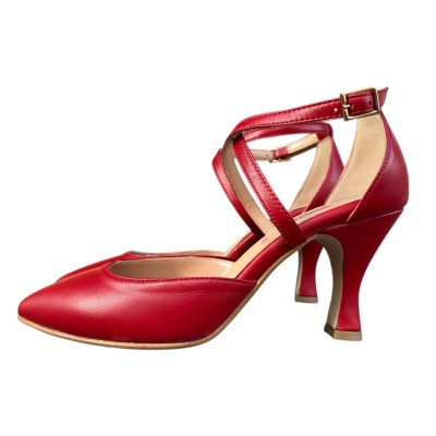 Decollete Gioia in pelle rosso