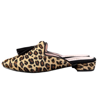 sabot Anna in pelle animalier maculato piccolo