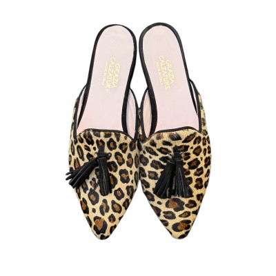 sabot Anna in pelle animalier maculato piccolo