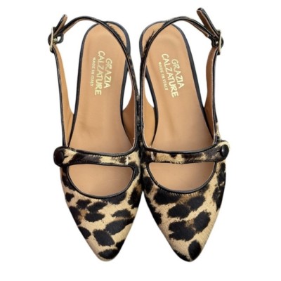 slingback Tokyo in pelle animlaier