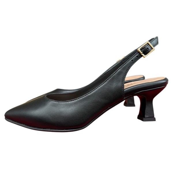 Slingback Penelope in pelle nero