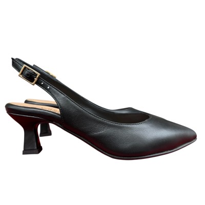 Slingback Penelope in pelle nero