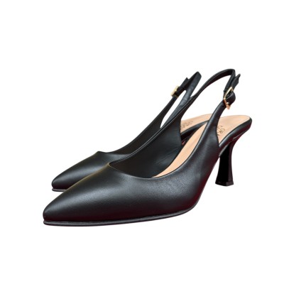 Slingback Penelope in pelle nero