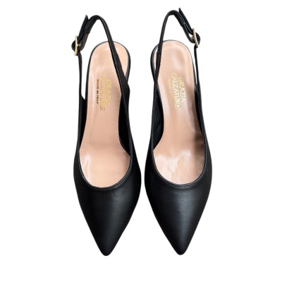 Slingback Penelope in pelle nero
