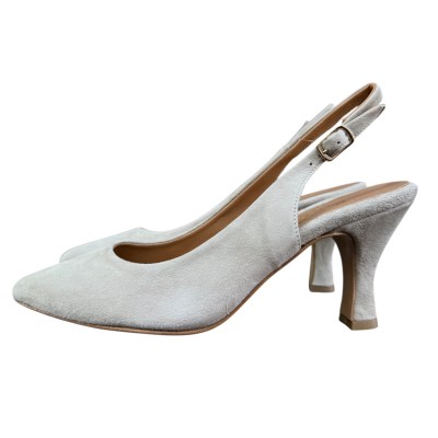 slingback Annalisa in camoscio nude