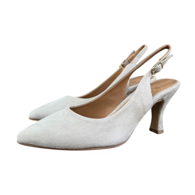 slingback Annalisa in camoscio nude
