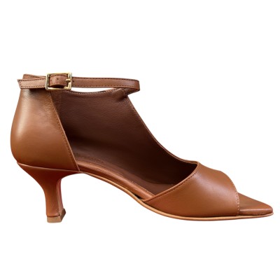 Tronchetto Roma in pelle cuoio