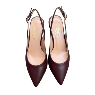 Slingback Penelope in pelle borgogna