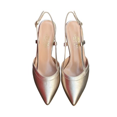 slingback Sole in pelle platino