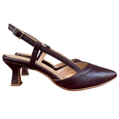 slingback Sole in pelle borgogna