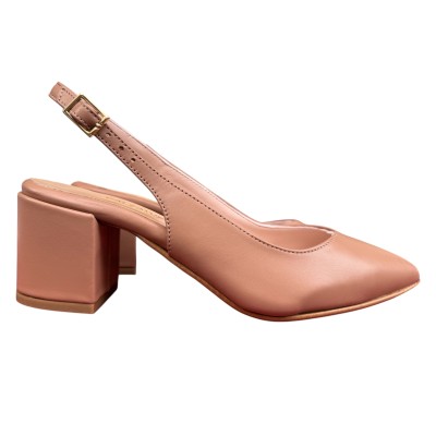slingback Sofi in pelle nude
