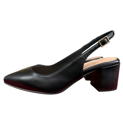 slingback Sofi in pelle nero