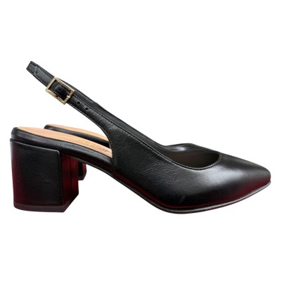 slingback Sofi in pelle nero