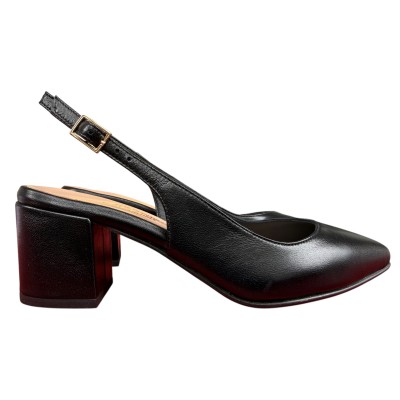 slingback Sofi in pelle nero