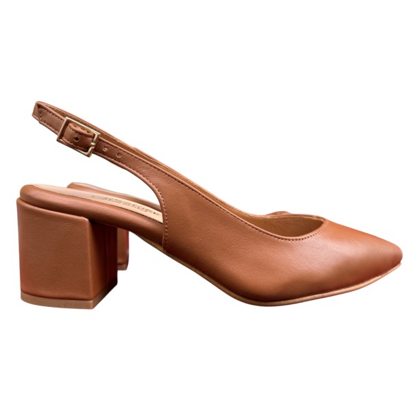 slingback Sofi in pelle cuoio