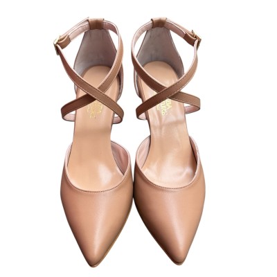 decollete Gioia in pelle miele