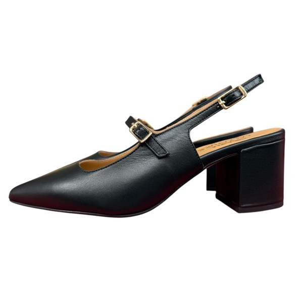 slingback Kate in pelle nera