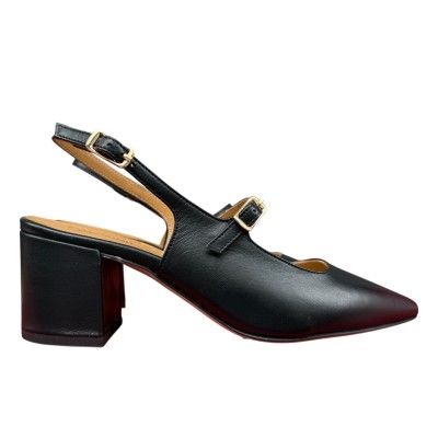 slingback Kate in pelle nera