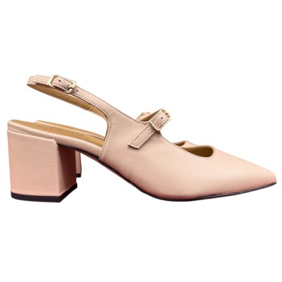 slingback Kate in pelle nude