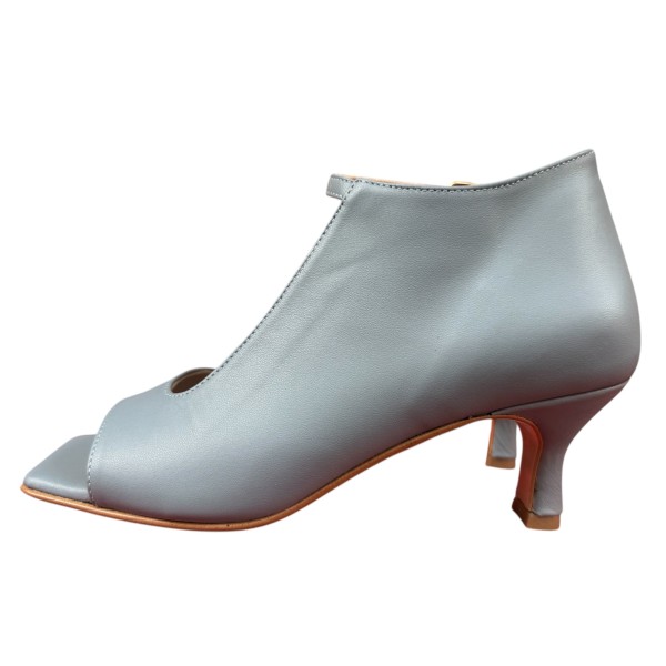 Tronchetto Roma in pelle  colore jeans