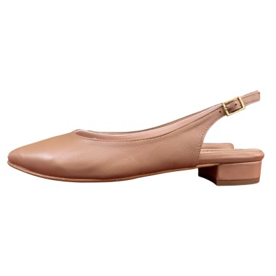 slingback Denny in pelle nude