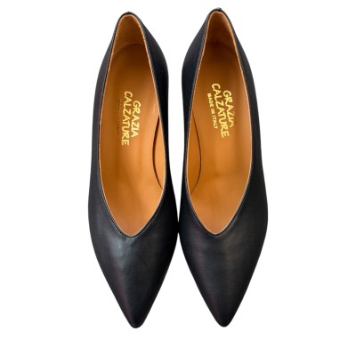 decollete Donna in pelle nero