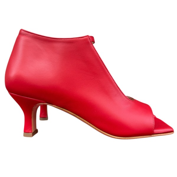 Tronchetto Roma in pelle rossa