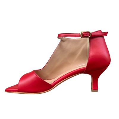 Tronchetto Roma in pelle rossa