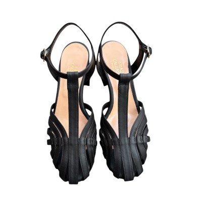 sandalo Zante in pelle nero