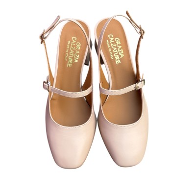 slingback Moana in pelle nude